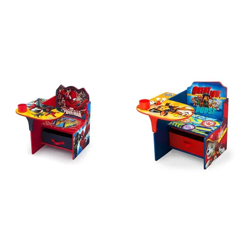Vista 8 de Delta Children Escritorio con silla con contenedor de almacenamiento, ideal para artes y manualidades, merienda, educación en casa, tareas y más