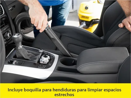 Vista 9 de Karcher WD4 aspiradora para agua y polvo, multiuso, con motor de 1800 V, diseño que ahorra espacio.