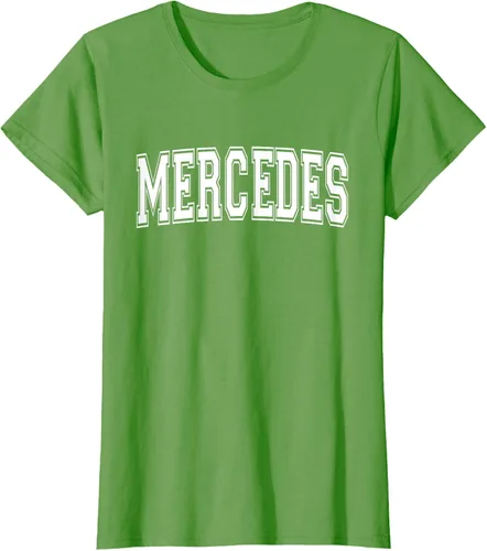 Vista 53 de MERCEDES TX TEXAS USA - Camiseta deportiva vintage estilo Varsity, Negro, S