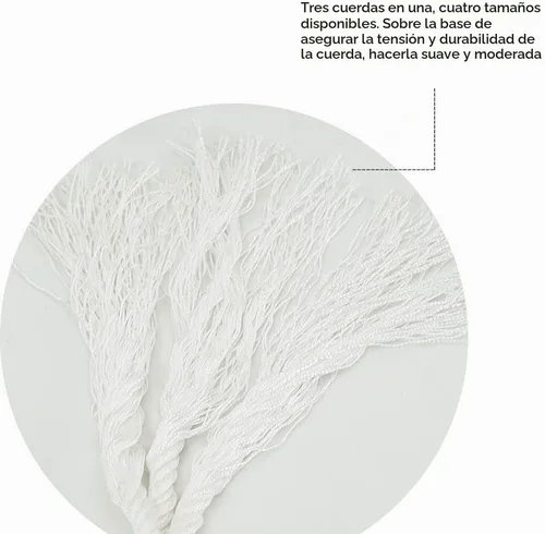 Vista 7 de Aoneky Cuerda trenzada de nailon de 1/2, 5/8, 3/4, 7/8 pulgadas - Cordón de tracción blanco (1/2 pulgada x 25 pies)