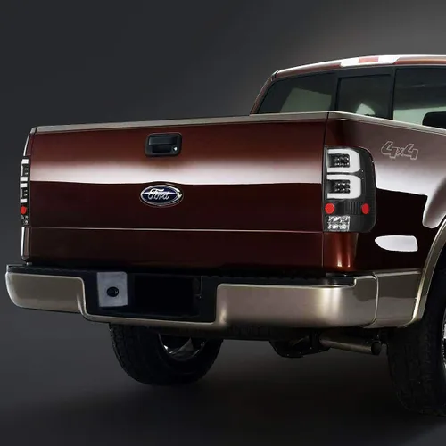 Vista 7 de DNA MOTORING TL-F15004-LED-3D-BK-CL Conjunto de luz trasera LED 3D para lado del conductor y del pasajero [compatible con Ford F150 Lobo 04-08]