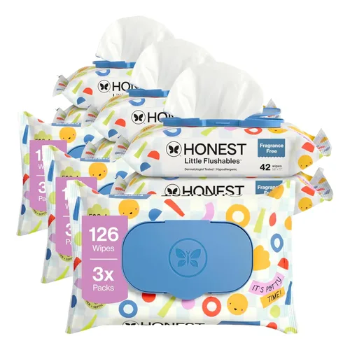 Vista 14 de The Honest Company Toallitas desechables para niños, hipoalergénicas, 42