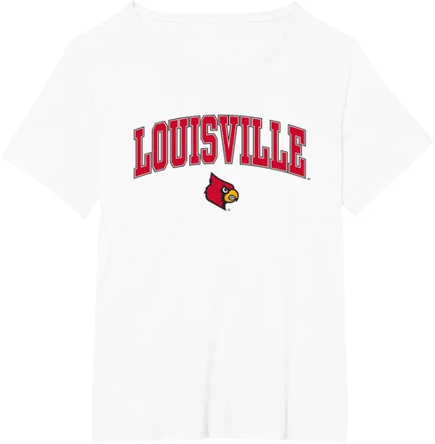Vista 3 de Louisville Cardinals - Camiseta blanca con arco para mujer, Blanco