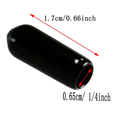 Vista 3 de 50 piezas de tapas de extremo flexibles de vinilo, tapas de extremo de goma, cubierta de protección de rosca de tornillo de goma negra de seguridad