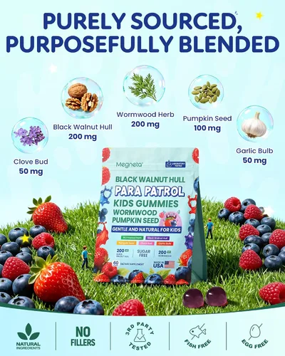Vista 3 de ParaPatrol Gut Cleanse Gummies for Humans & Kids with Wormwood Black Walnut
