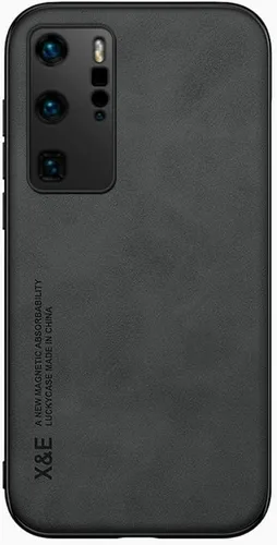 Vista 11 de Kepuch Silklike Caso Para Huawei P40 Pro - Cubierta De Parachoques Placa De Metal Incorporada Para Huawei P40 Pro - Gris