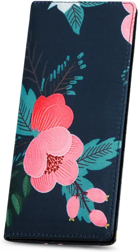 Vista 8 de HUA ANGEL Billetera ultra delgada para mujer, con bloqueo RFID, tarjetero de crédito, plegable, largo, hebilla magnética, billete para mujer, Owl