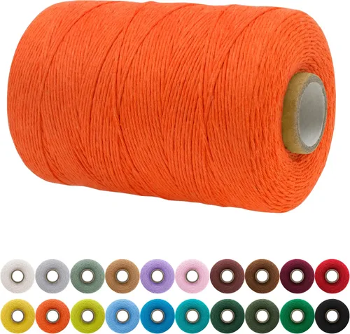 Vista 8 de JeogYong Cordón de macramé de un solo hilo 3 mm x 109 yardas (328 pies) Cuerda de algodón suave Hilo de macramé de 3 mm, suministros de macramé