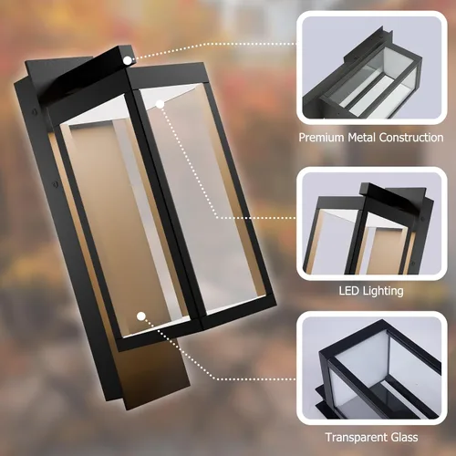 Vista 5 de Accesorios de Lámparas de Pared para Exteriores, Accesorios de Luz para Exteriores de Montaje en Pared, Iluminación de Aplique de Pared