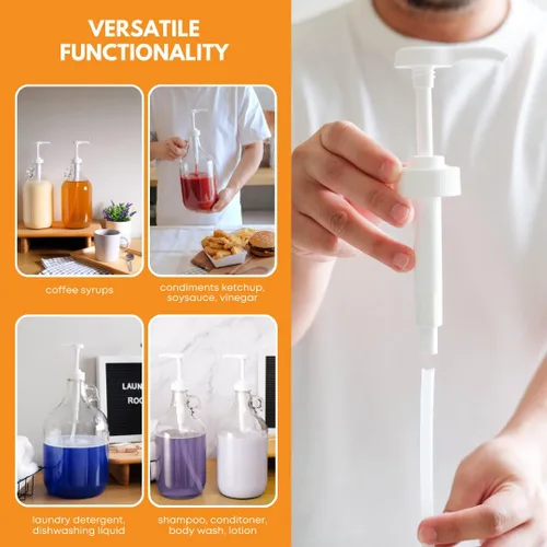 Vista 6 de FastRack Dispensador de bomba de galón resistente para botellas de plástico o vidrio Bomba de botella ideal para jarras de 1 galón Uso comercial