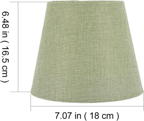 Vista 3 de DOITOOL Pantalla de lámpara E14 para lámpara de mesa, pantalla de tela de estilo nórdico con marco de metal ligero de 7.08 x 5.90 x 4.72 pulgadas