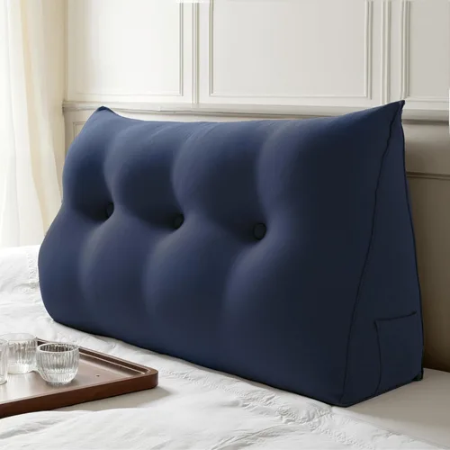 Vista 20 de WOWMAX Almohada ergonómica para cabecero para cama de tamaño matrimonial, almohadas tapizadas multifuncionales para cabecero, tableros portátiles