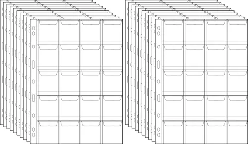 Vista 25 de 120 bolsillos de bolsillo para monedas, 2.480 x 2.638 in, colección de 12 bolsillos (2.480 in x 2.638 in cada bolsillo)