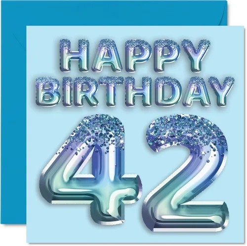 Vista 103 de Stuff4 Tarjeta de primer cumpleaños para niños, globo de fiesta con purpurina azul, tarjetas de feliz cumpleaños para niño de 1 año, nieto, hijo, 57