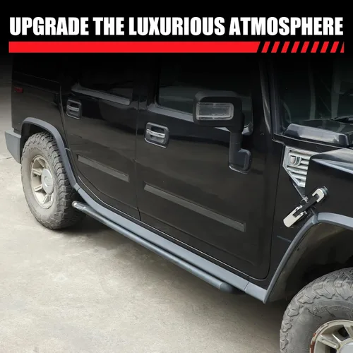 Vista 4 de Body Side Molding Trim Door Protector Fit for Hummer H2 2003-2009