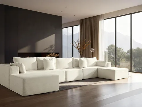 Vista 49 de Sofá modular de gran tamaño de 108 pulgadas, cómodo sofá deshuesado en forma de U para sala de estar, asientos extra profundos, sin montaje, sofá