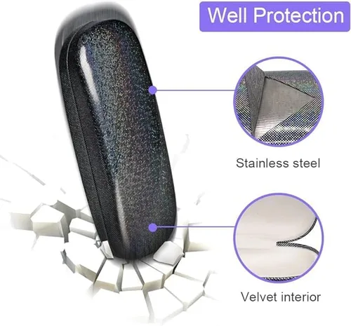 Vista 4 de ZONLY Caso de las gafas, (4 piezas) unisex duro caso de gafas caso protector para gafas de cristal
