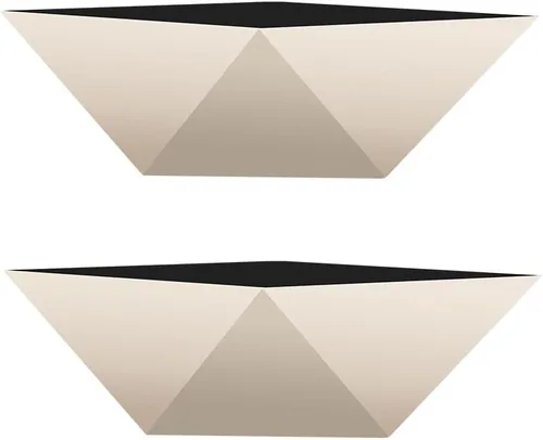 Vista 12 de The HC Companies Cuenco decorativo para suculentas de plástico facetado de 6 pulgadas, maceta decorativa única para interiores con orificio