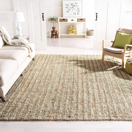 Vista 46 de SAFAVIEH Alfombra 2x3 - Colección de fibra natural - Marrón, yute hecho a mano, estilo granja, textura gruesa de pelo grueso (NF447D)