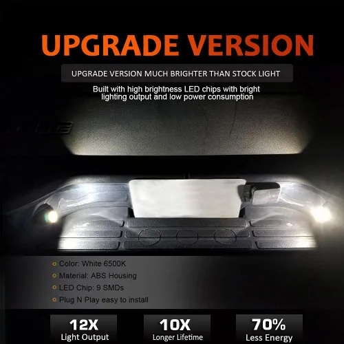 Vista 2 de Bestview Conjunto de luces LED para matrícula compatible con camioneta F150 F250 F350 F450 F550 Superduty Ranger Explorer Bronco Excursion