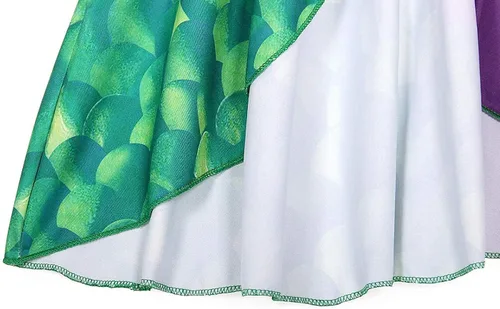 Vista 6 de AmzBarley Disfraz de Mal para niñas, fiesta de Halloween, cosplay, disfraz, juego de rol de dragón, vestido de manga con aleteo para niños de 3 a 10