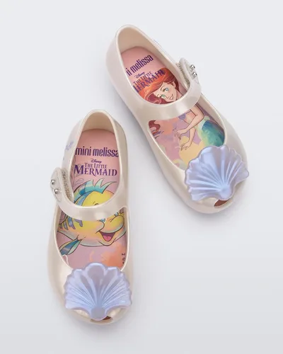 Vista 2 de mini melissa Ultragirl Collection Mary Jane - Zapatos planos para niños pequeños y bebés, cómodos y lindos zapatos planos de gelatina con parte