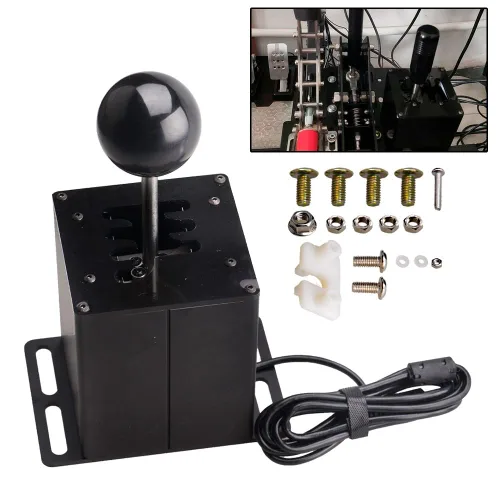 Vista 6 de CNRAQR PC USB Racing Game Simulator Shifter For Logitech G29 G27 G25 G920,T300RSGT 6+R