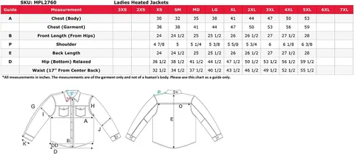 Vista 3 de Nexgen Heat MPL2760SET - Chaqueta térmica para mujer, color negro, con cremallera frontal, con cremallera frontal