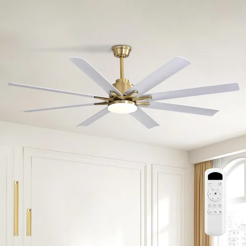 Vista 18 de Sofucor - Ventiladores de techo de 52 pulgadas con luces, ventilador de techo inteligente para interior/exterior con control remoto, funciona