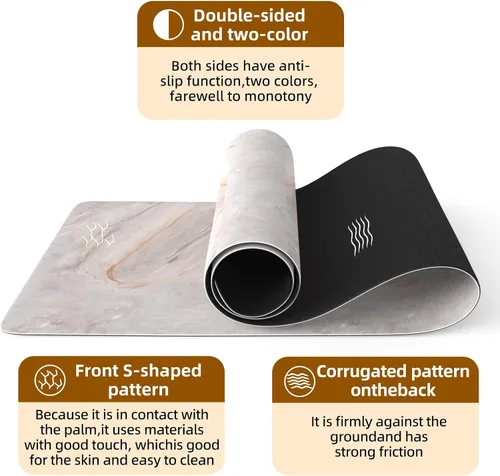Vista 4 de FOLAI Esterilla de yoga extra gruesa de 6 mm - Esterilla de ejercicios antideslizante para HIIT, pilates y entrenamientos en casa con correa