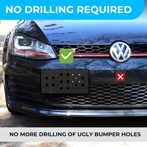 Vista 7 de TrunkNets Inc Soporte para gancho de remolque para parachoques para placa de matrícula para Volkswagen MK7 Golf GTi 2015 2016 2017 2018 2019