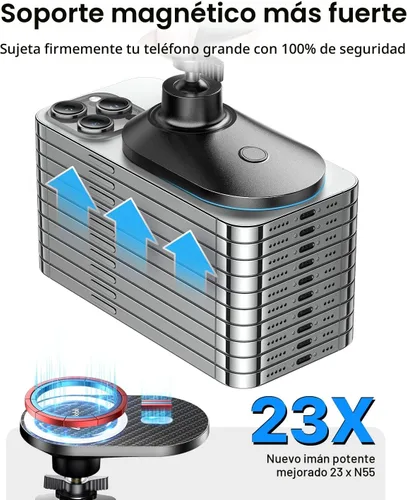 Vista 2 de andobil Actualizado para Montura de Coche Magsafe Pro [Ímpetu Más Fuerte, Compatible con Teléfonos Grandes] Soporte Magnético Giratório 360°