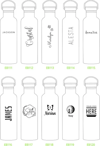 Vista 3 de Botella de agua aislada personalizada de 25 oz (25.4 fl oz) de acero inoxidable de alta calidad de doble pared al vacío, botella elemental mejor