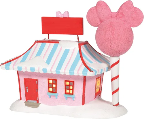 Vista 2 de Department 56 Disney Village 6001318 Minnie Cotton Candy Shop - Edificio iluminado, 7.5 pulgadas, multicolor, 6001318