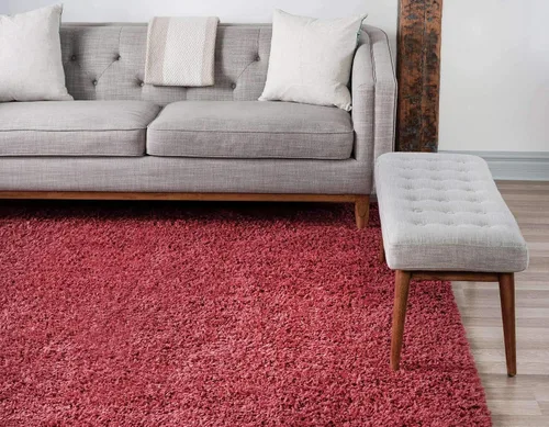 Vista 465 de Unique Loom Colección Davos Shag - Alfombra Lino