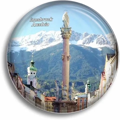 Vista 14 de Imán de nevera Austria Salzburgo Altstadt Imanes de vidrio para recuerdos de refrigerador, lindo imán de cristal decorativo para pizarra blanca
