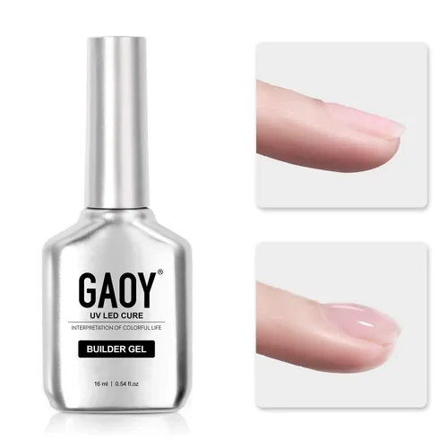 Vista 21 de GAOY - Gel de construcción para uñas, fortalecedor de uñas de 16ml en una botella, gel duro para extensión de uñas, esmalte de uñas de secado al UV