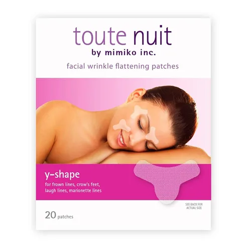 Vista 2 de Toute Nuit - Parches antiarrugas, cinta facial, forma de Y, evita líneas fruncidas, frente y alrededor de los labios, 20 parches