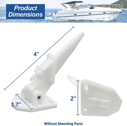 Vista 2 de Velocímetro de barco marino Pitot, velocímetro universal automático Kick-up tubo Pitot montaje hasta 80 MPH