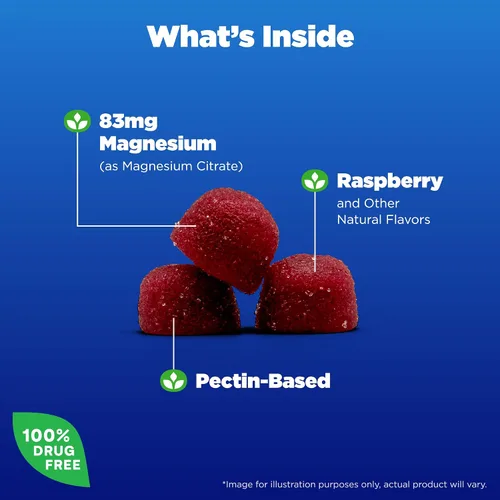 Vista 2 de Natrol Gomitas de citrato de magnesio para niños, calma y relaja suavemente las mentes y cuerpos pequeños, además de apoyar la relajación y función