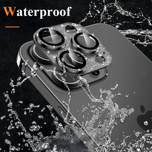Vista 3 de YWXTW Protector de lente de cámara para iPhone 13 Pro/iPhone 13 Pro Max, [Diseño Brillante de 4.ª Generación Nuevo] Protector de pantalla de lente