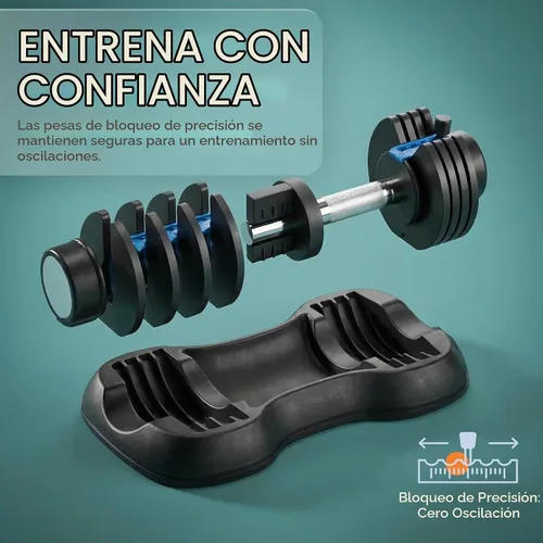 Vista 2 de Lifepro Adjustable Dumbbells & Weights for Home Gym, Quick-Adjust