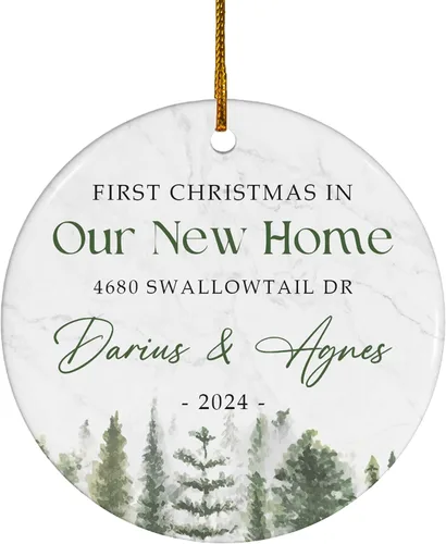 Vista 19 de FLOCHIL Adorno personalizado para la primera Navidad del bebé con nombre de foto, adorno personalizado para la primera Navidad, regalos para bebés
