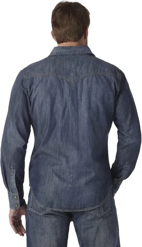 Vista 2 de Wrangler Camiseta de manga larga con dos bolsillos retro para hombre descontinuada