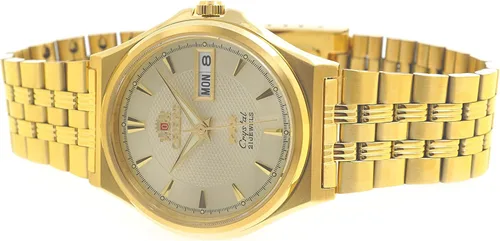 Vista 4 de Orient TriStar AB02001C, FAB02001C Reloj de oro con textura automática para hombre, Oro, Classic