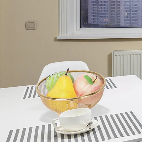 Vista 2 de Stainless Steel Fine Mesh Rice Strainer Bowl Colander Basket for Washing Fruits Vegetables Grains and Pasta Multifunctional Kitchen Drain Basket
