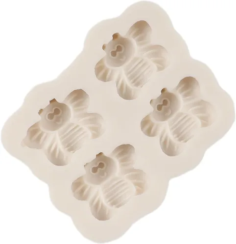 Vista 5 de Bumble Bee Moldes de silicona para fondant de chocolate de abeja para decoración de pasteles, decoración de cupcakes, pasta de goma de arcilla