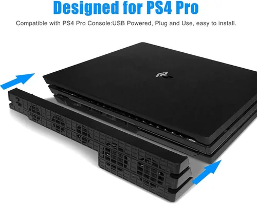 Vista 3 de Linkstyle Cooling Fan for PS4 PRO, USB External Cooler 5 Fan Turbo Temperature Control Compatible with Sony Playstation Pro Gaming Console