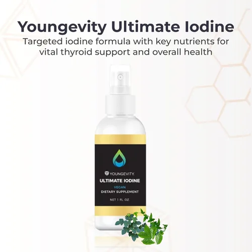 Vista 2 de Youngevity Suplemento de yodo definitivo: suplemento vegano con 300 mcg de yodo, B12, zinc, selenio y cobre, líquido para energía, metabolismo