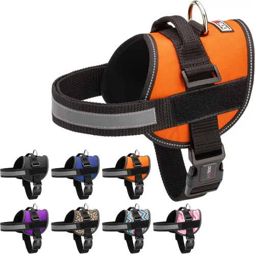 Vista 18 de Dogline Arnés para perro, chaleco reflectante ajustable sin tirones con asa para caminar, entrenar, transpirable, arnés sin estrangulamiento
